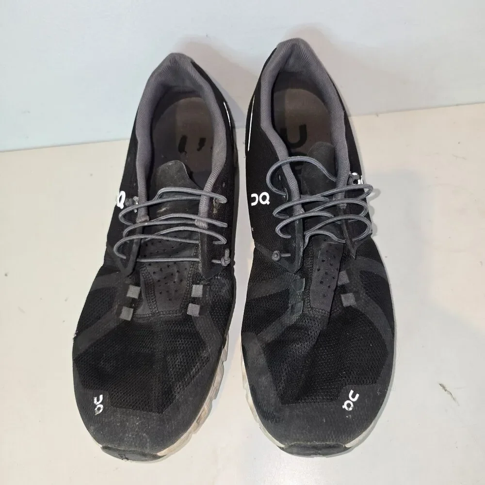 On Cloud X Shoes Mens Size 10 Black Sneakers Running Athletic Gym Walking Casual